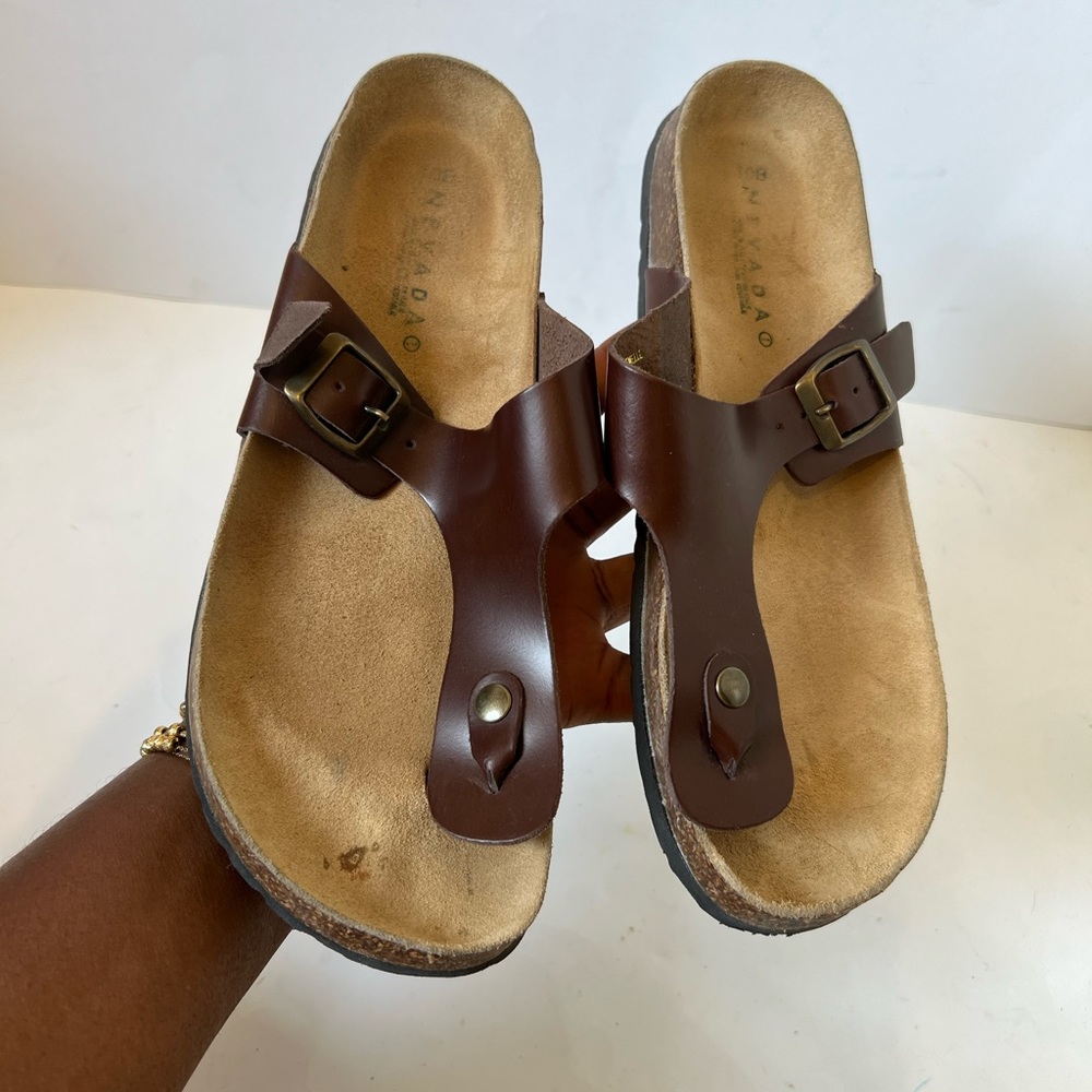 Nevada micro sole size 9 brown slip on/sandals….